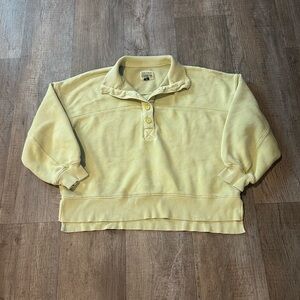 Lime Green American Eagle Big Hug Henley Sweatshirt